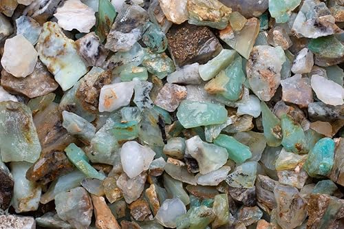 Miniatura 7 de Fantasia Materiales: 1 libra de piedras en bruto de ópalo azul natural de Perú