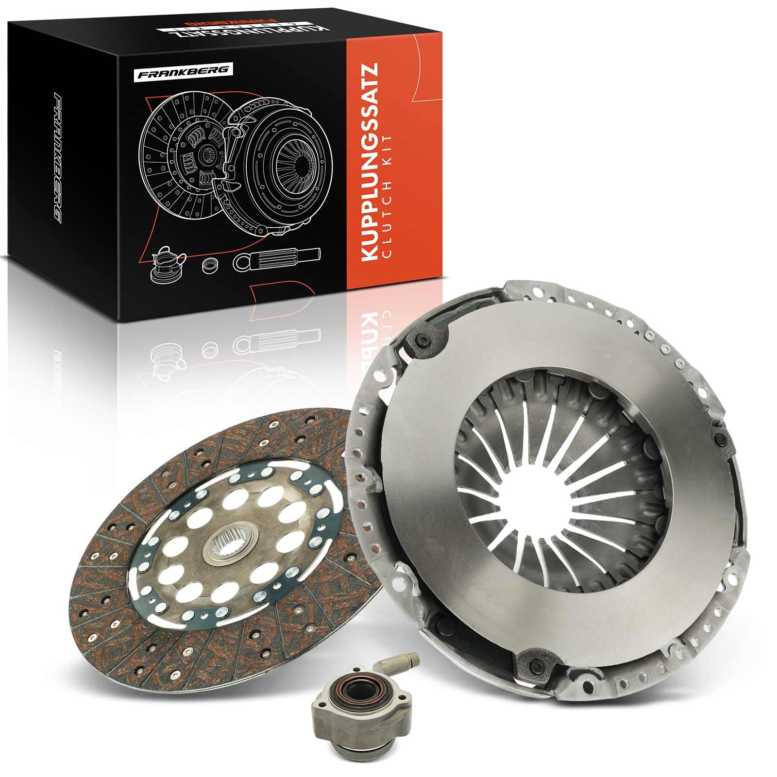 Frankberg Kit de embrague con cojinete de desembrague central 1611272980 | con ajuste automático, 23 dientes; Compatible con: Caja de puente, Ducato Van 250, Autobús Jumper