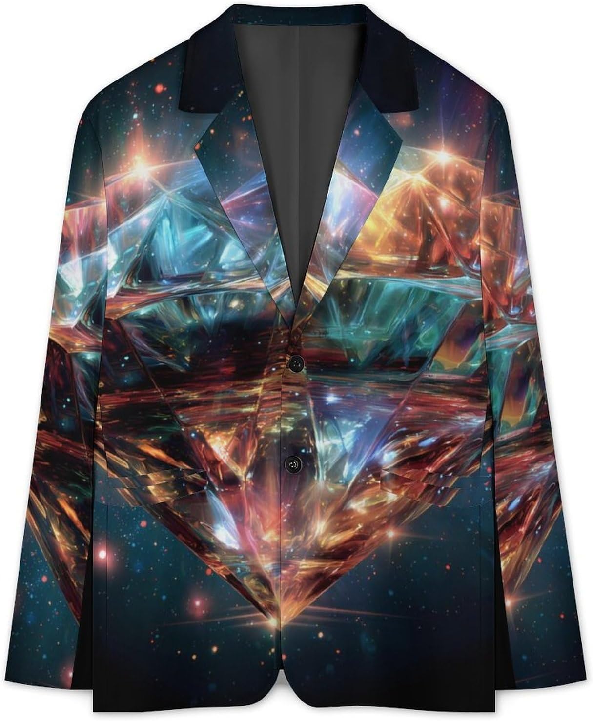 Glittering Diamond Mens Blazer Two Button Lightweight Sport Coats Suit Business Jacket