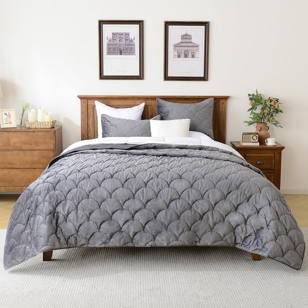 Woolrich Quilt Set Patchwork Channel Quilting, Cottege
