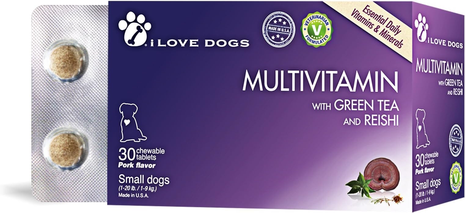 Multivitamin with Green Tea and Reishi for Small Dogs 0 to 20-Pound