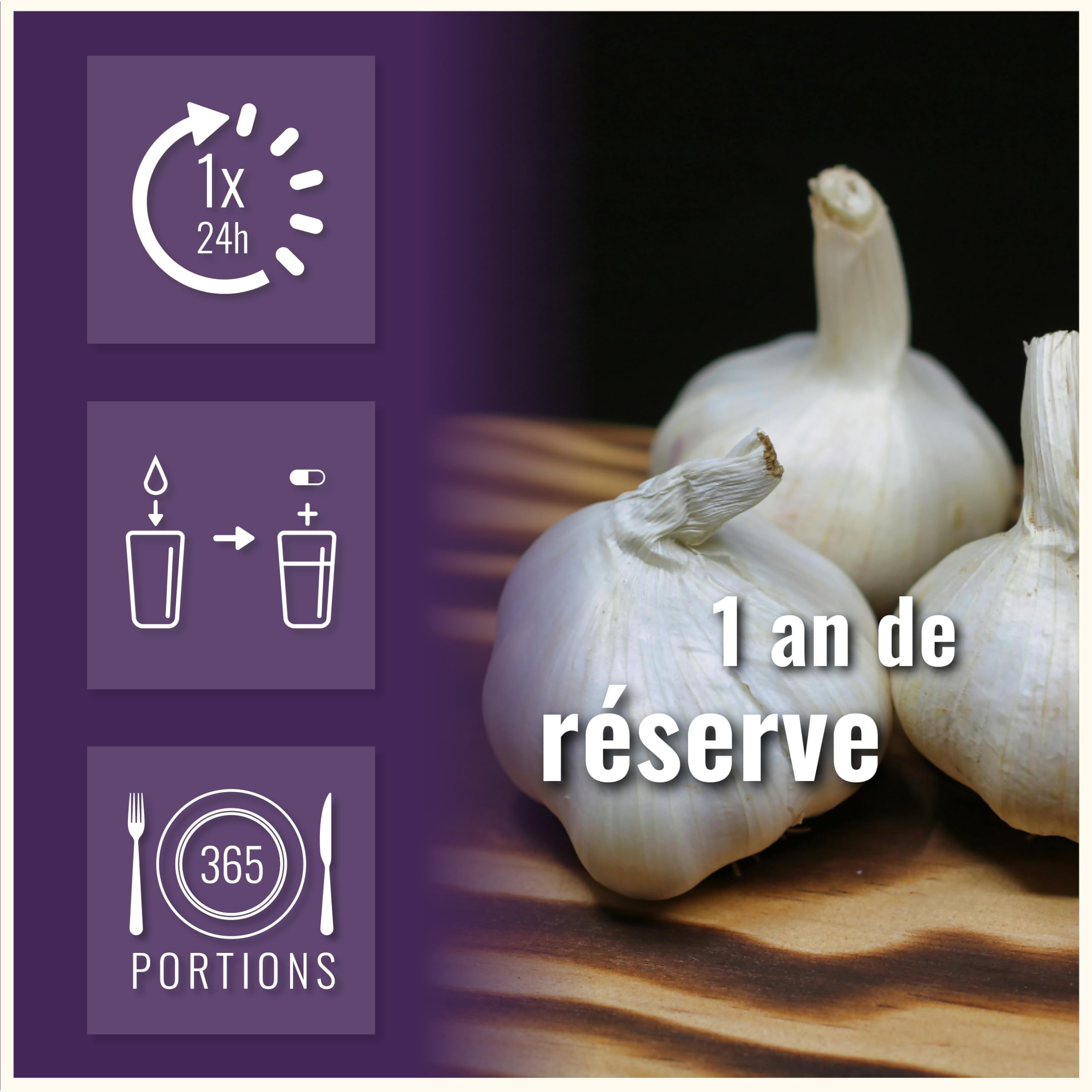 Gélules d’ail noir fermenté 9 000 mg à partir d’un extrait 15:1 – 365 gélules hautement dosées – Black Garlic Capsules – Véganes et sans additifs – Extrait de bulbe d’ail noir - aged garlic extract
