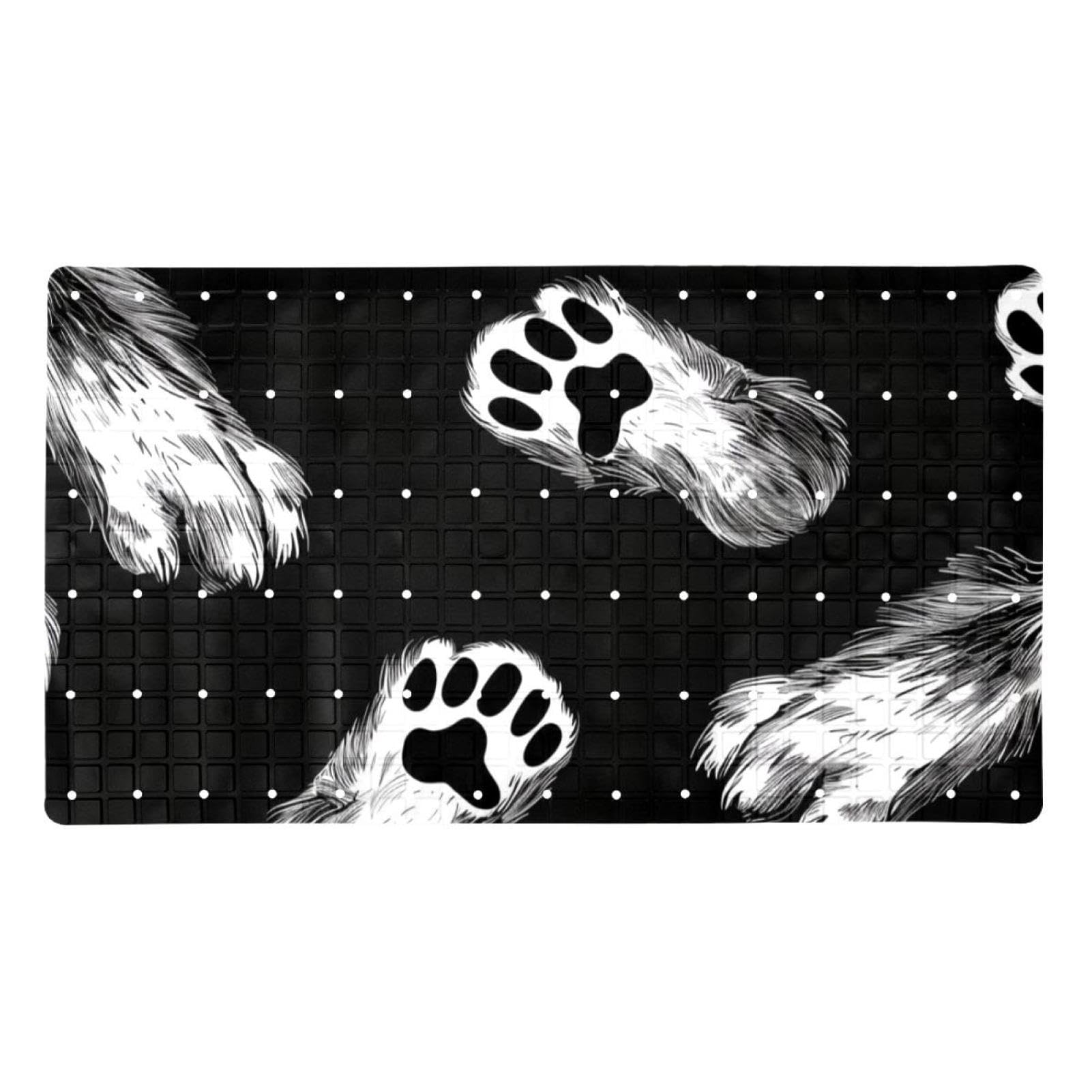 Tapis de bain antidérapant extra long pour baignoire familiale