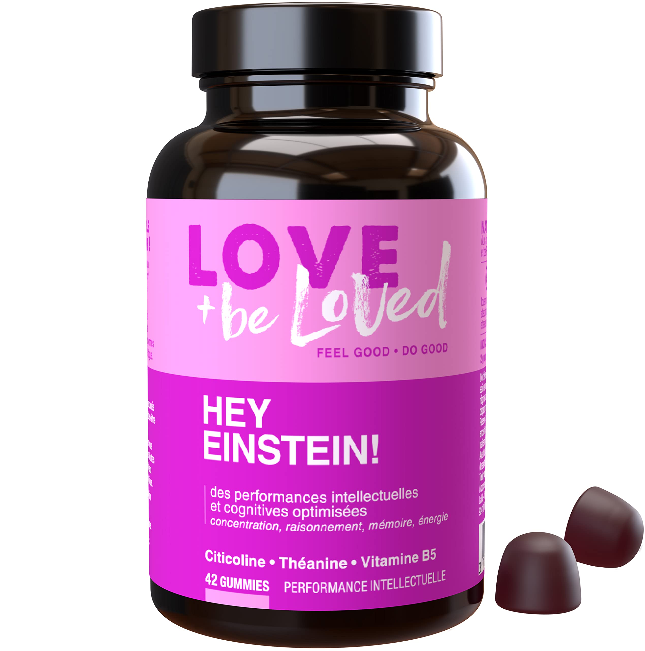 Complément Alimentaire Gummies "Hey Einstein" - 42 Gommes Vegan, Pour La Concentration