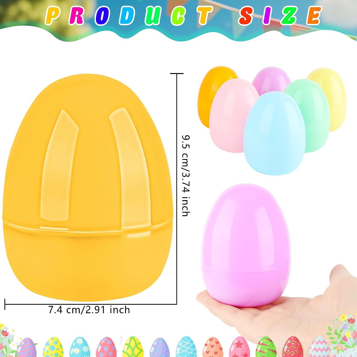 4 Inches Plastic Macarons Easter Eggs Fillable 18/ 24/ 30 Pcs Plastic Easter Eggs Empty Eggs for Easter Filling Treats Gift Baskets Egg Hunt (30 Pcs - Macarons ( 4 Inch ))
