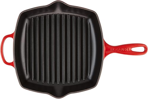 Miniatura 12 de Le Creuset Sartén cuadrada Signature de hierro fundido esmaltado, 10.25 pulgadas, Marsella Marseille