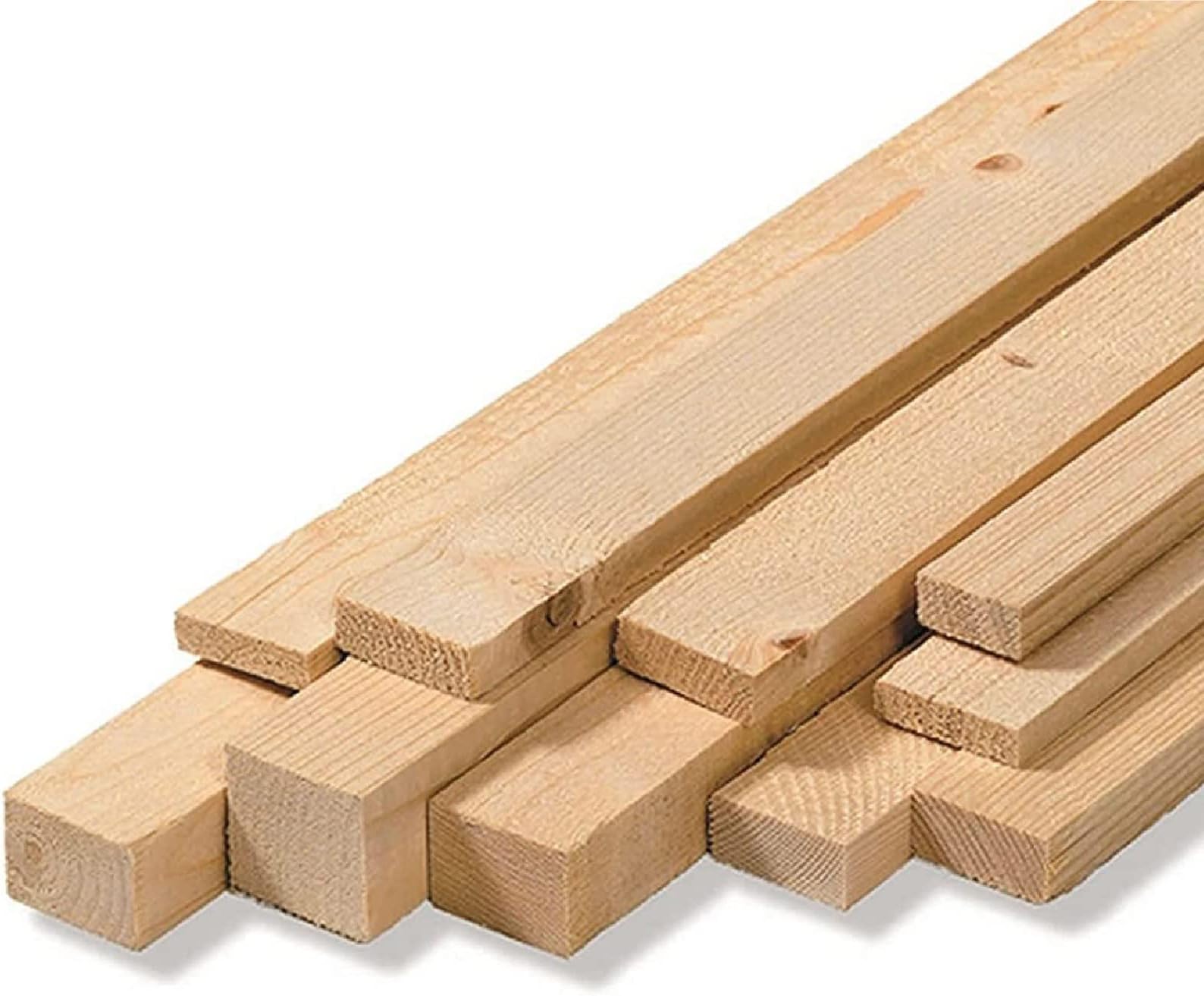Raw Spruce Wood Slat, 2.5 x 5 x 200 cm (25 x 50 x 2000 mm), 2 m
