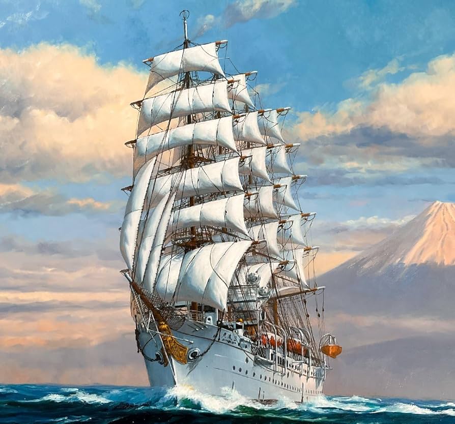 未開封】日本丸前途洋々梶田達二ジグソーパズル2014ピース帆船