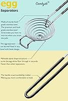 Vista 3 de CAMKYDE Separador de huevos Herramienta de separación blanca de yema de huevo de acero inoxidable de grado alimenticio (negro)