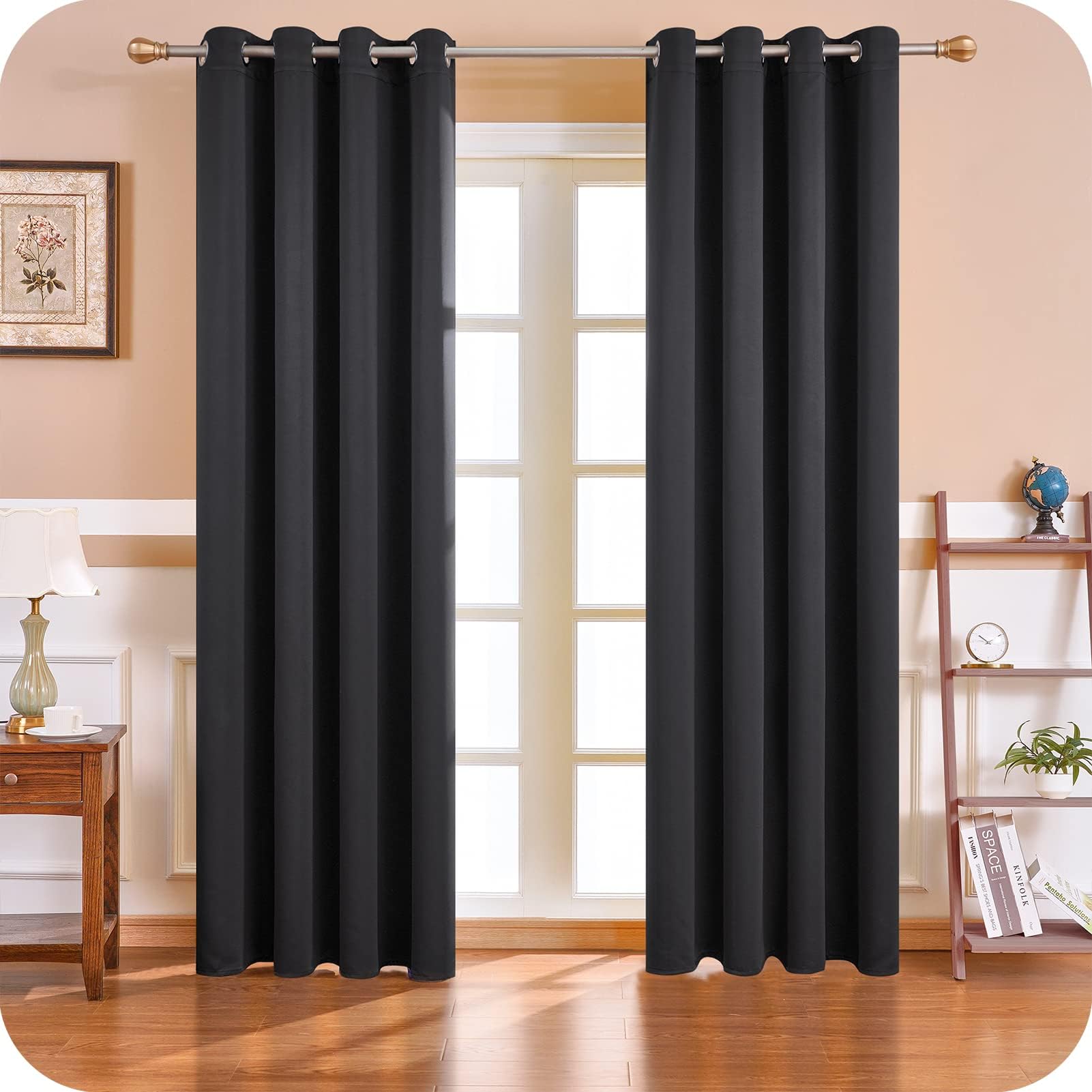 MRTREES Blackout Window Curtains 90 Inch Drop