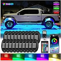 Vista 11 de 1 Cápsula de Repuesto para Cápsula Dañada para Luces de Roca LED RGB Segmentadas de 12v Luz Inferior Multicolor Impermeable de Neón para Jeep