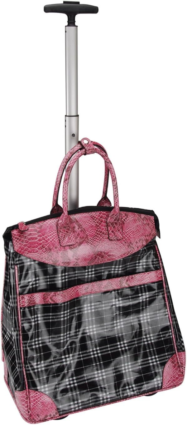 Rolling Multi-Purpose Tote, Plaid