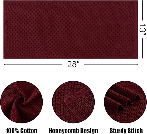 Miniatura 80 de Kitinjoy - Paños de cocina 100% algodón, paquete de 6 paños de cocina ultra suaves y absorbentes para secar platos, toallas de cocina de secado