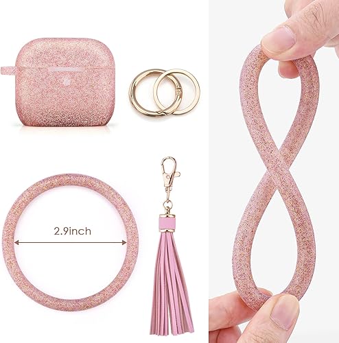 Miniatura 6 de Worryfree Gadgets Funda compatible con Apple Airpods de 3 generación de 3 generación funda de silicona para auriculares para mujeres y niñas funda