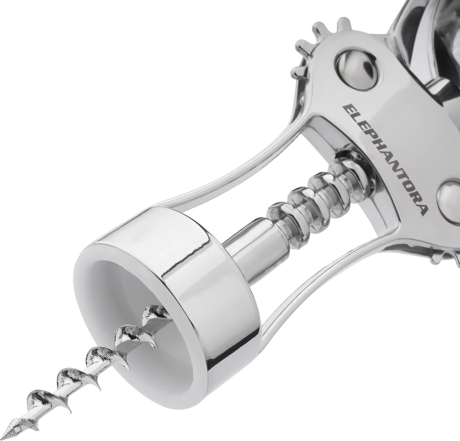 Wine Opener, Zinc Alloy Premium Wing Corkscrew with Multifunctional Bottles Opener, Sharp Wine Corkscrew with Ergonomic Non-Slip Wing Handle, Silver
