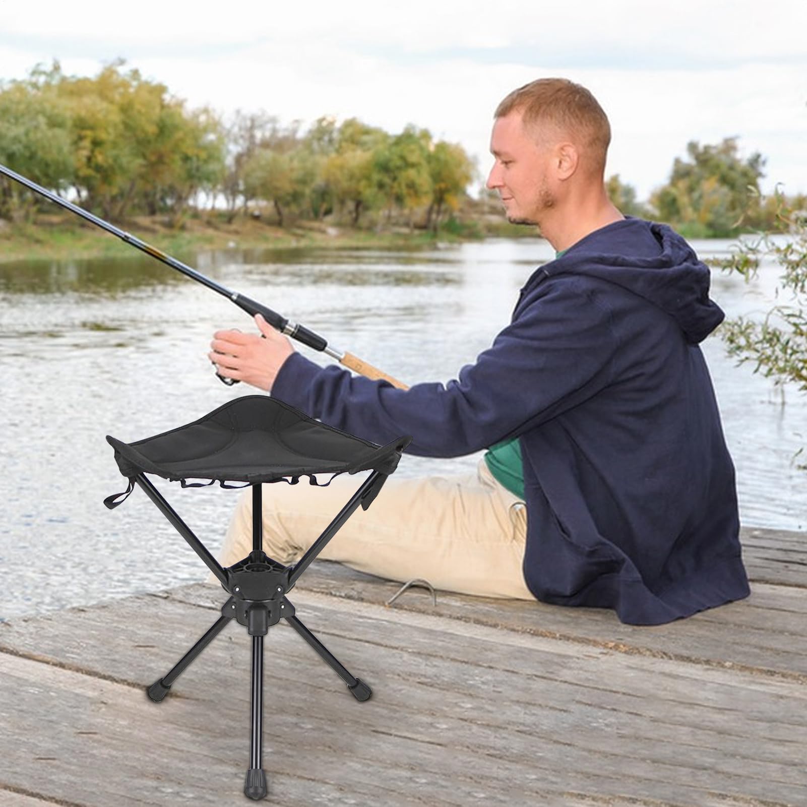 Sedia Pieghevole Sgabello Escursionismo Pesca Attrezzatura Sopravvivenza da