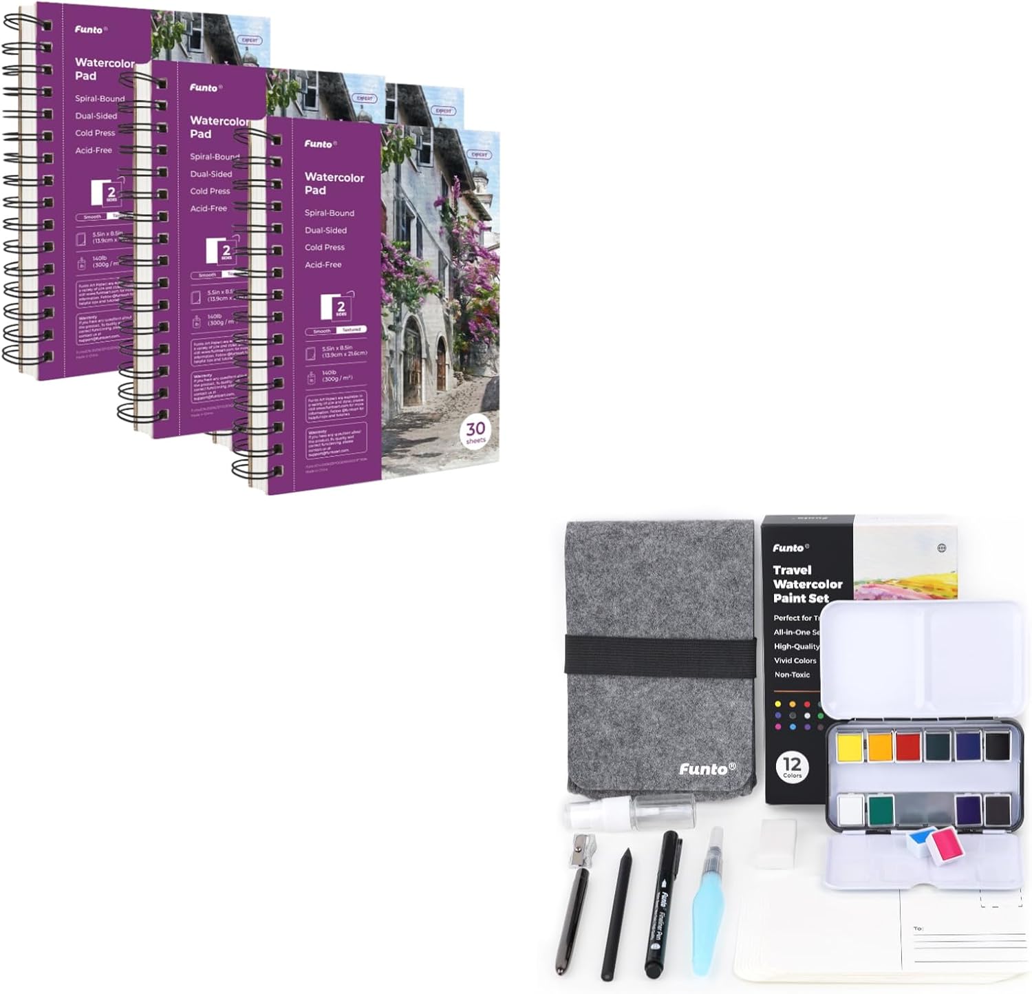 Funto Travel Watercolor Artistry Bundle
