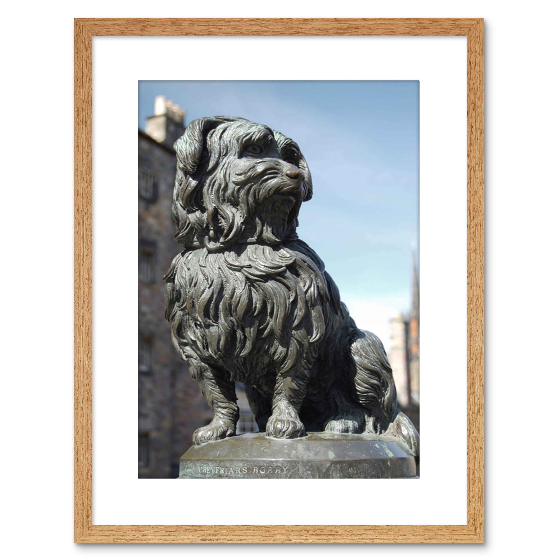 Wee Blue Coo PHOTO LANDMARK EDINBURGH SCOTLAND GREYFRIARS BOBBY FRAMED PRINT F97X5286