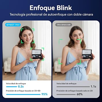 EMEET PIXY 4K PTZ Camera with Dual Camera and AI Tracking, 0.2s Fast Focus, 3 Microphones, Gesture Control, 4K Webcam for Streaming and Compatible with Twitch/Switch 2