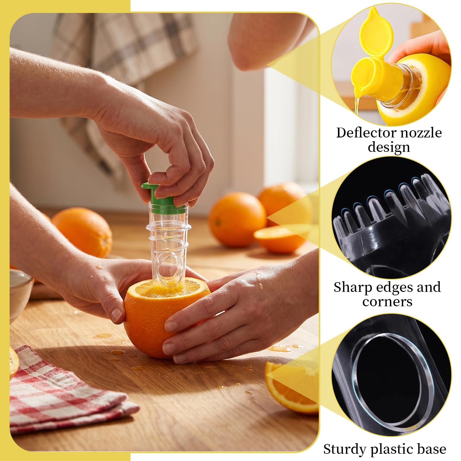 Exprimidor Limón Portátil Manual 2 Piezas, Pequeño Lemon Squeezer con Tapón de Rosca, Fácil de Limpiar para Cócteles