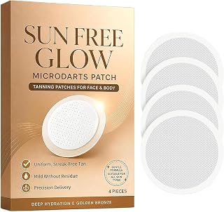 Sun Free Glow Patch 4 Pieces Bronze Accelerator Patches | Self-brunning Plasters For women and men, most skin types, face, arms, legs, back, neck, stomach, summer, daily