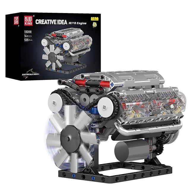 Mould King 10088 Tecnología Motor V-8 Modelos de construcción