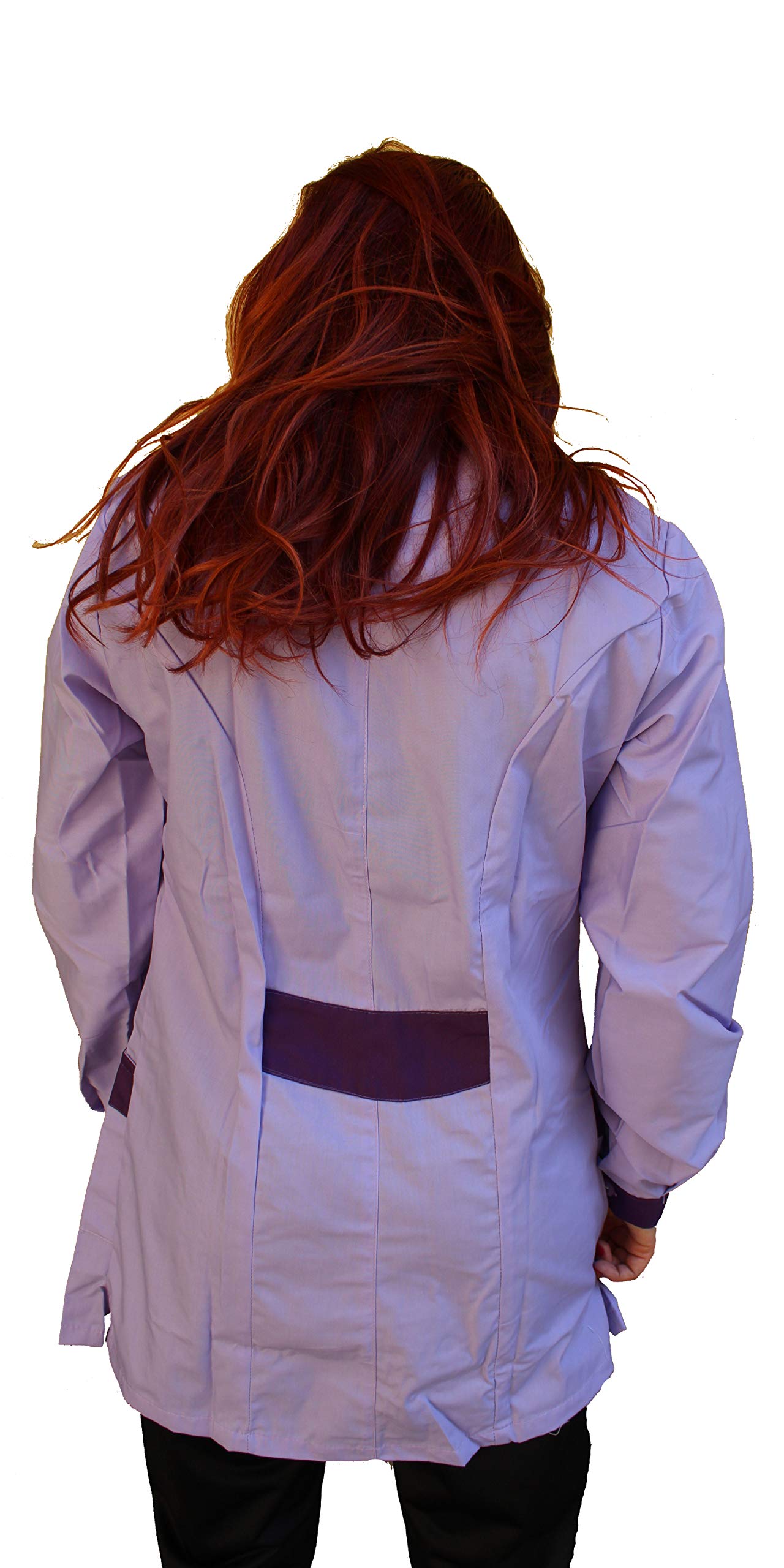 Bata de trabajo para mujer, chaqueta de trabajo, manga larga, estilo casual, casaca esteticista, maestra guardería