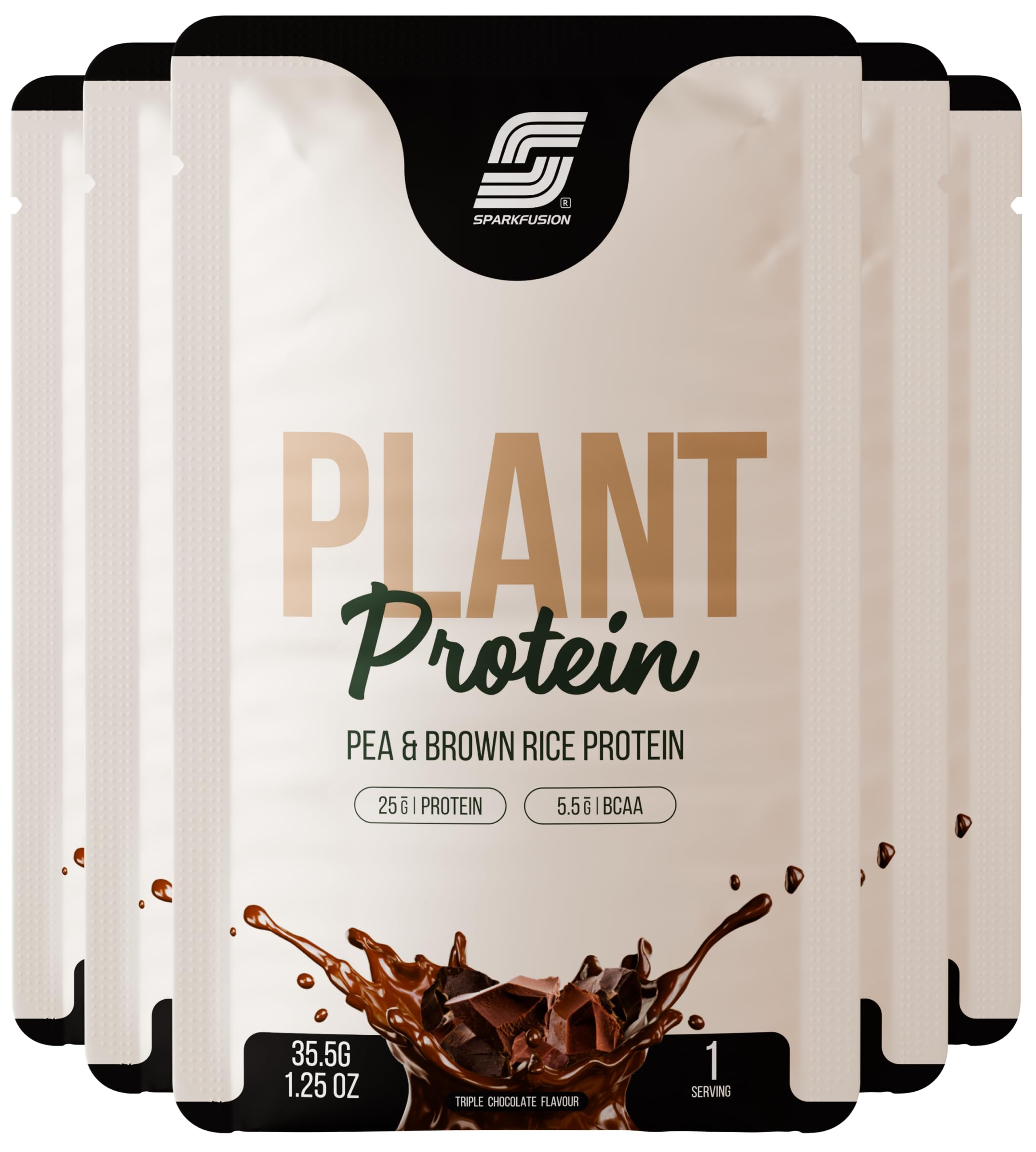 Sparkfusion Plant Protein Powder Isolated Pea & Brown Rice Protein | 25g Protein per Sachet | 5.5g BCAA | Vegan, Gluten Free & Sugar Free | Alphonso Mango Flavour | Pack of 10 Sachets — Amazon image 9
