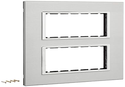 Anchor By Panasonic 66912BA Roma Urban Modular Polycarbonate 12M Square (Brushed Aluminium, Pack of 5)