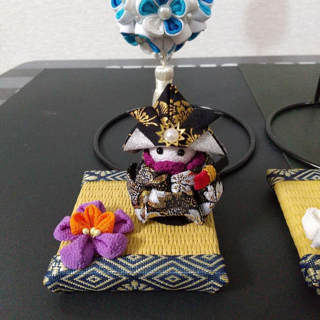 つまみ細工 つるし飾り 五月人形 雛人形 スタンド付き❗️ つまみ細工
