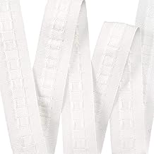 The Bead Shop Bande Tête de Rideau Froncée Blanche 25 mm – 5 Mètres – Rideaux Amovibles