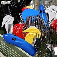 Vista 8 de Pacific Handy Cutter RSC-432 Cortador de seguridad para restaurante con campana de seguridad de bloqueo automático, desechable, seguro