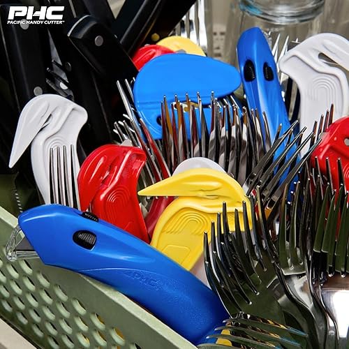 Miniatura 8 de Pacific Handy Cutter RSC-432 Cortador de seguridad para restaurante con campana de seguridad de bloqueo automático, desechable, apto para alimentos,