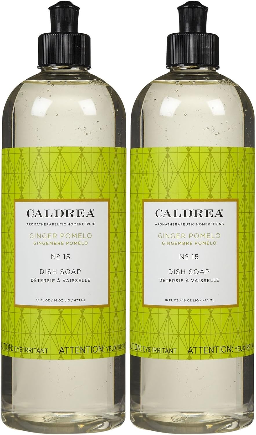 Caldrea Liquid Dish Soap 16 oz Ginger Pomelo 2 pk