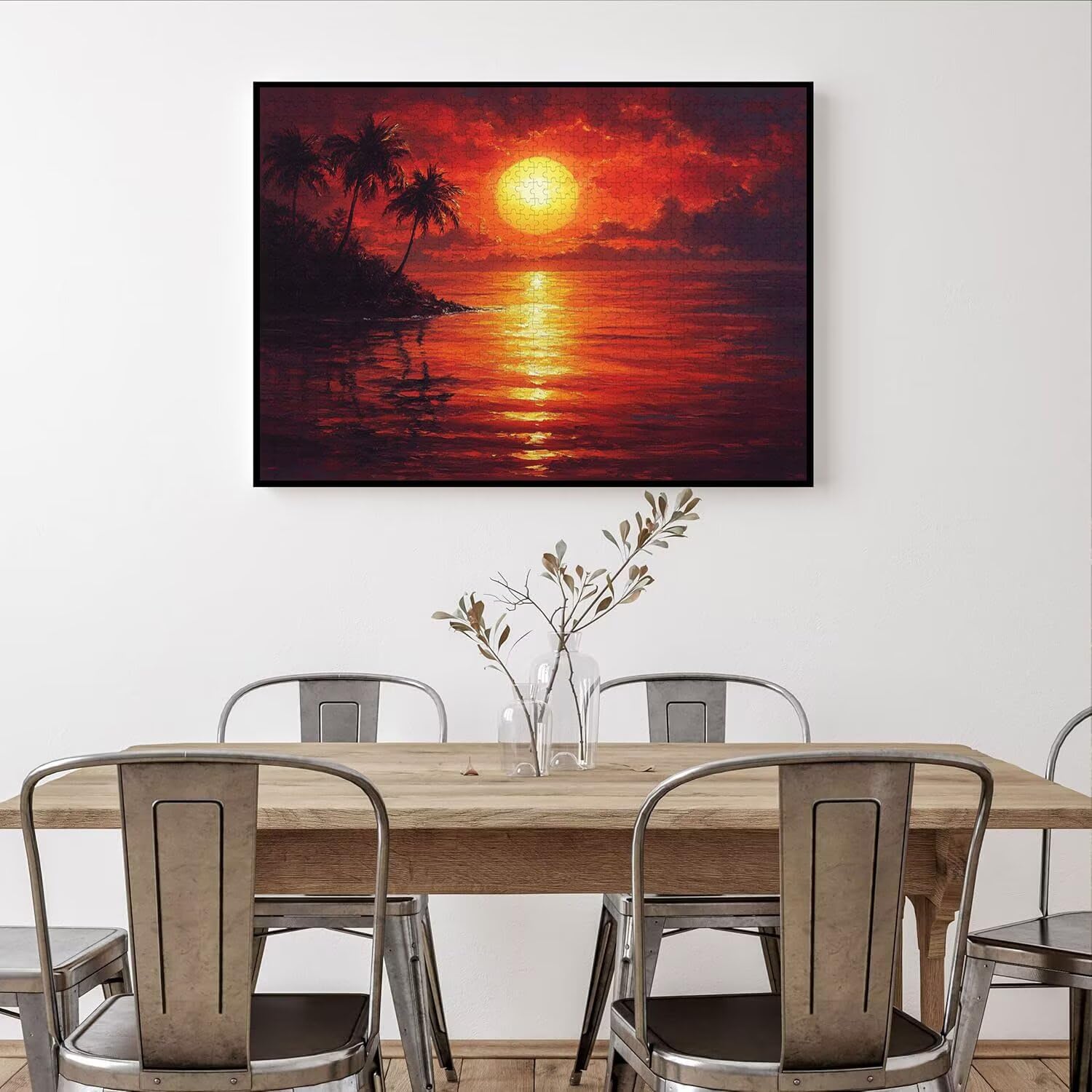 Puzzle 1500 Pieces Krajobraz Trudne Drewniane Puzzle n-356 | Niemożliwe wyzwanie, inteligentna gra zręcznościowa, gry logiczne dla całej rodziny, pomysł na prezent, zachód słońca