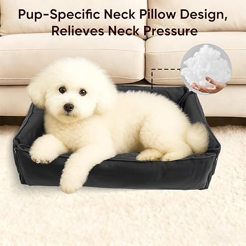 Miniatura 3 de Cama Oxford impermeable para perro, alfombrilla plegable para perros pequeños y medianos, cojín ortopédico para mascotas con algodón de