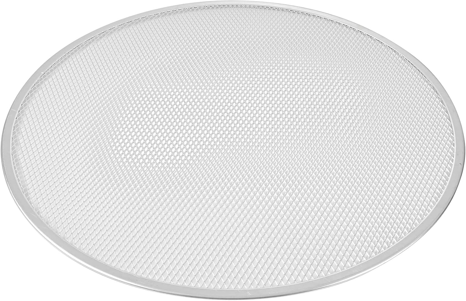 Restaurantware 20 Inch Aluminum Pizza Screen Pack of 12 Mesh Baking Tool For Crispy Crust, Lightweight Stackable Seamless Rim Rust-Resistant Baking Screen, Reusable for Pizzerias, Home Oven Use