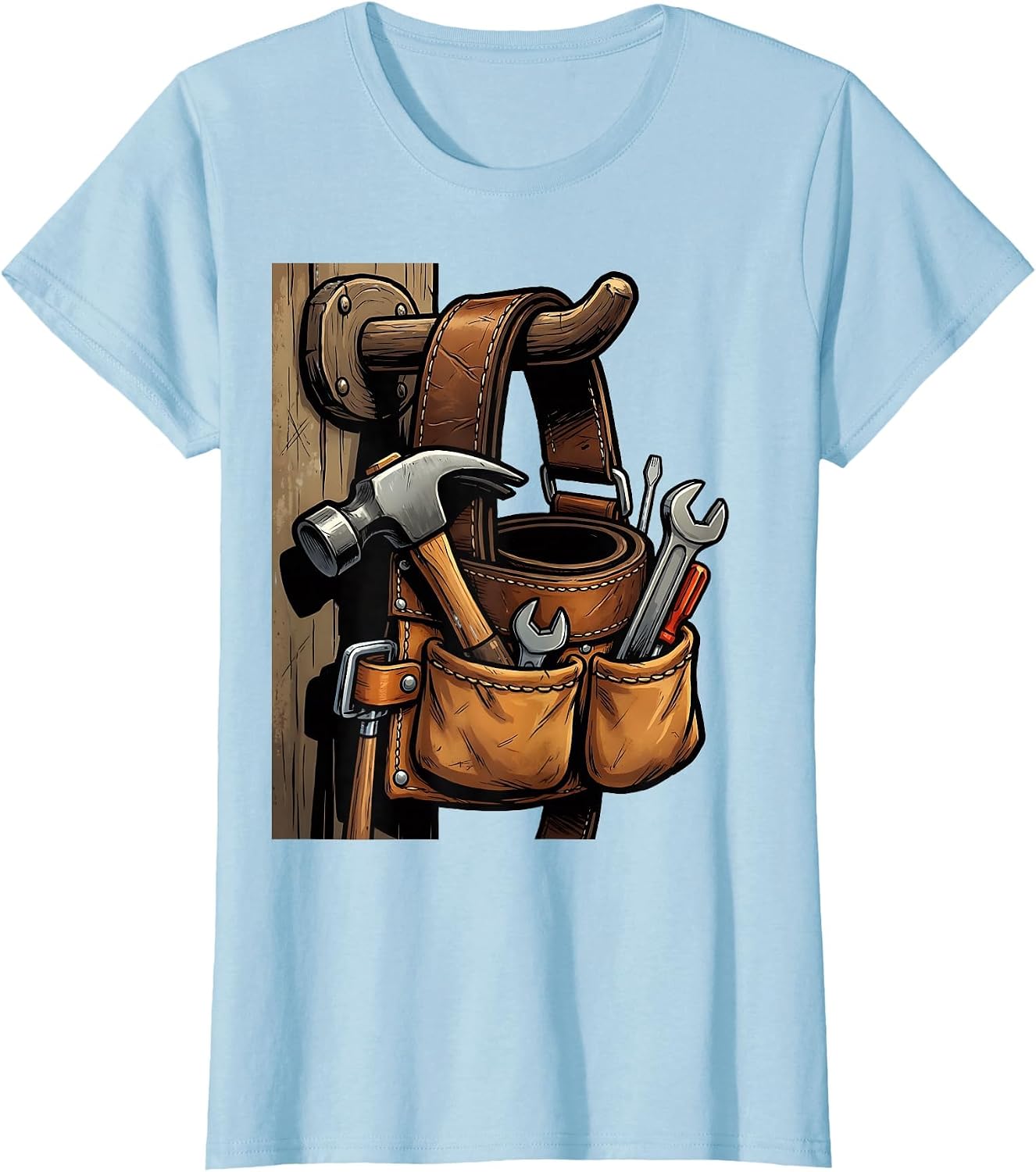 Dad Tool Belt Hanging on Hook Graphic T-Shirt image 4