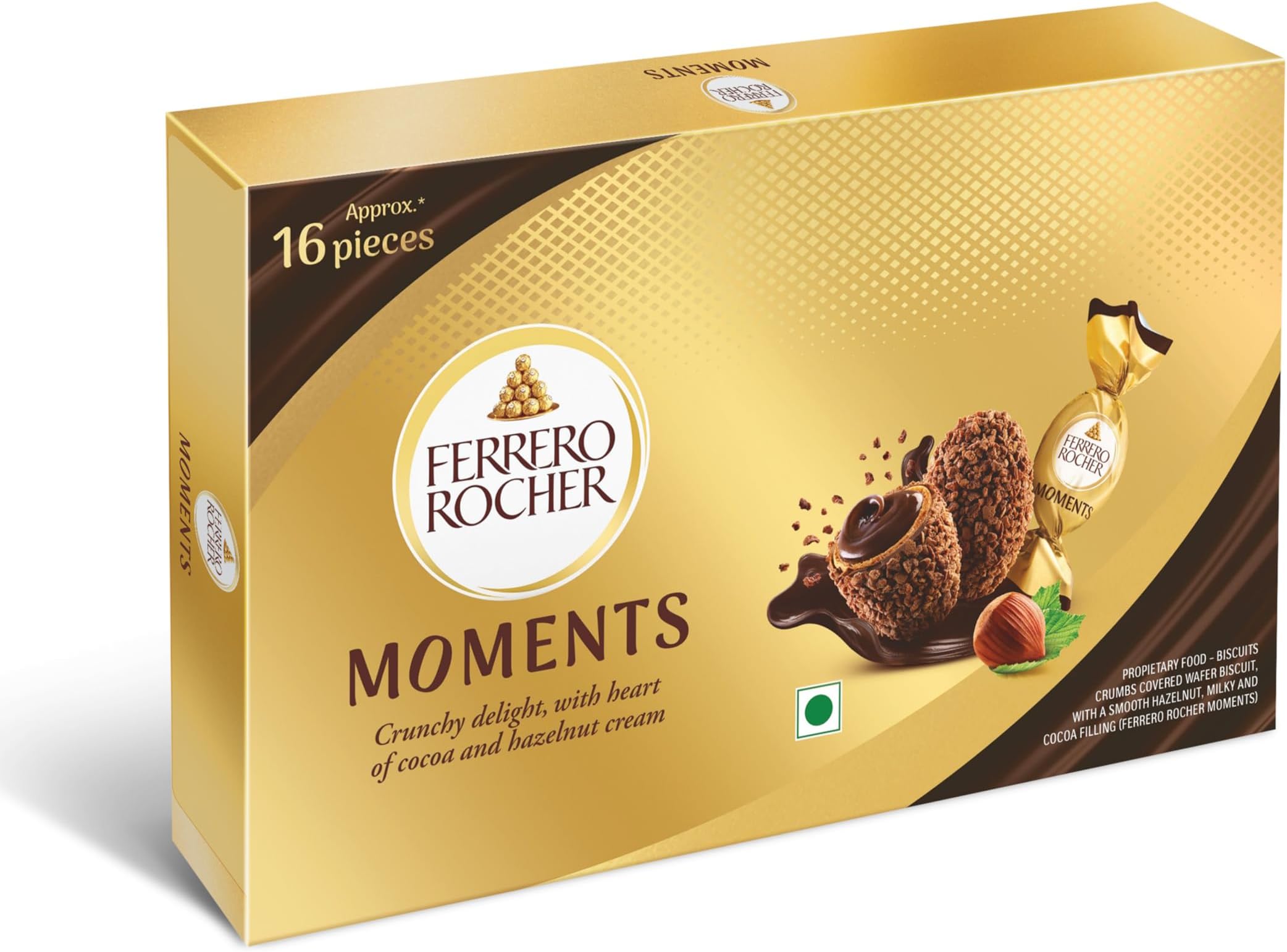 Ferrero Rocher Moments, 16 Pcs Chocolate,92.8 Gram