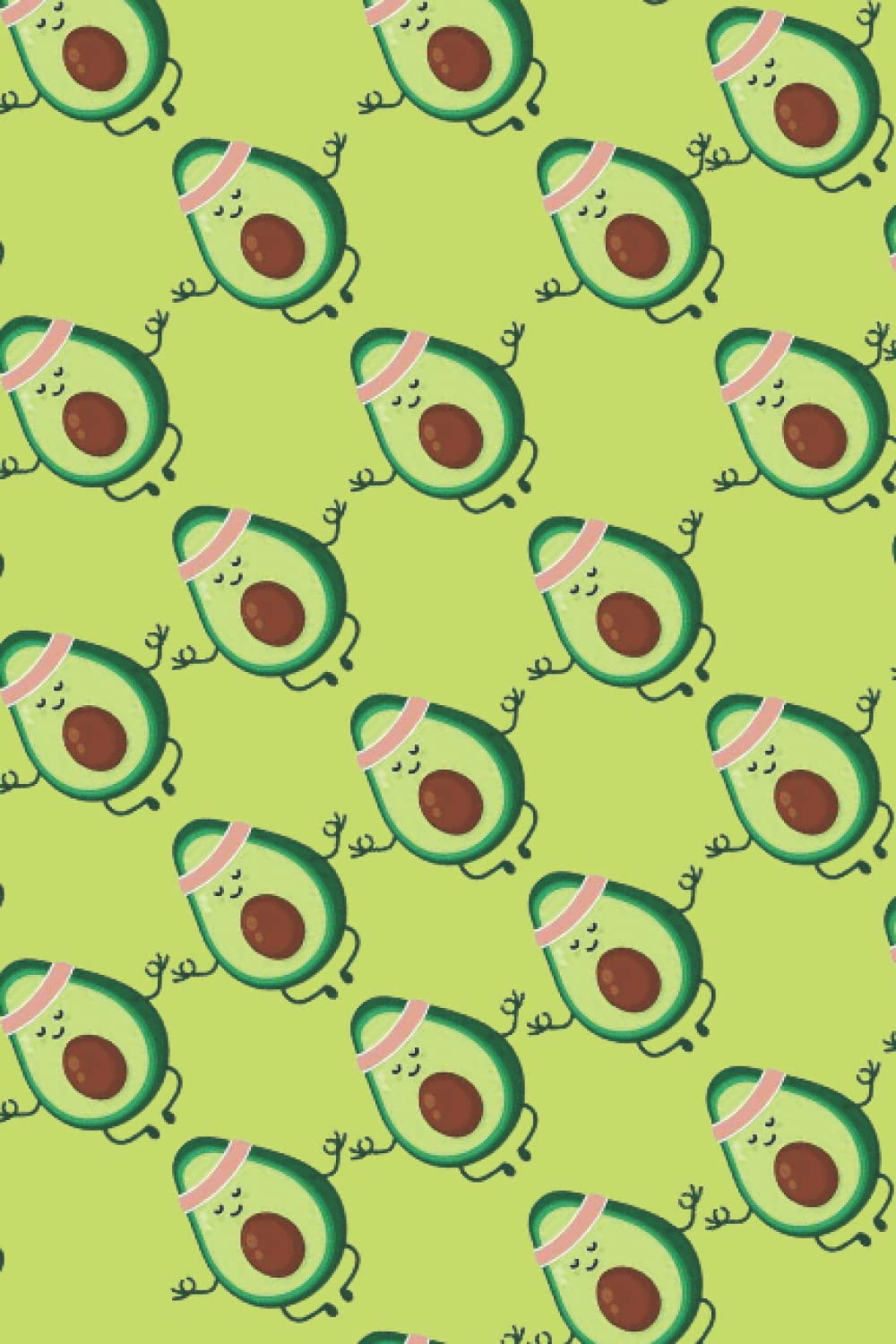Avocado lined journal, notepad for writing
