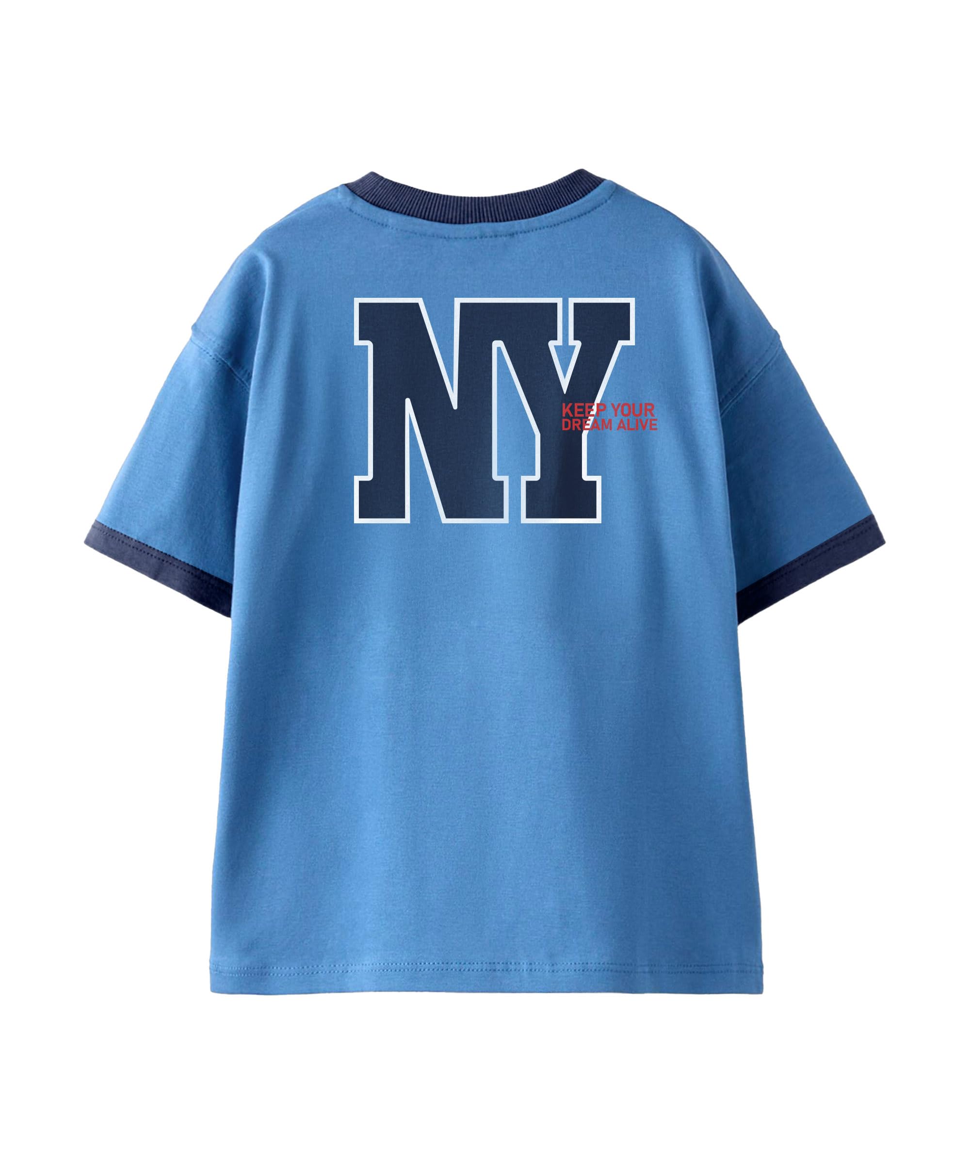KYDA KIDS® Conjunto de camiseta y pantalones cortos de gran tamaño con estampado de algodón 100 % puro para niños, ropa casual de verano suave y transpirable, conjunto conjunto conjunto para niños