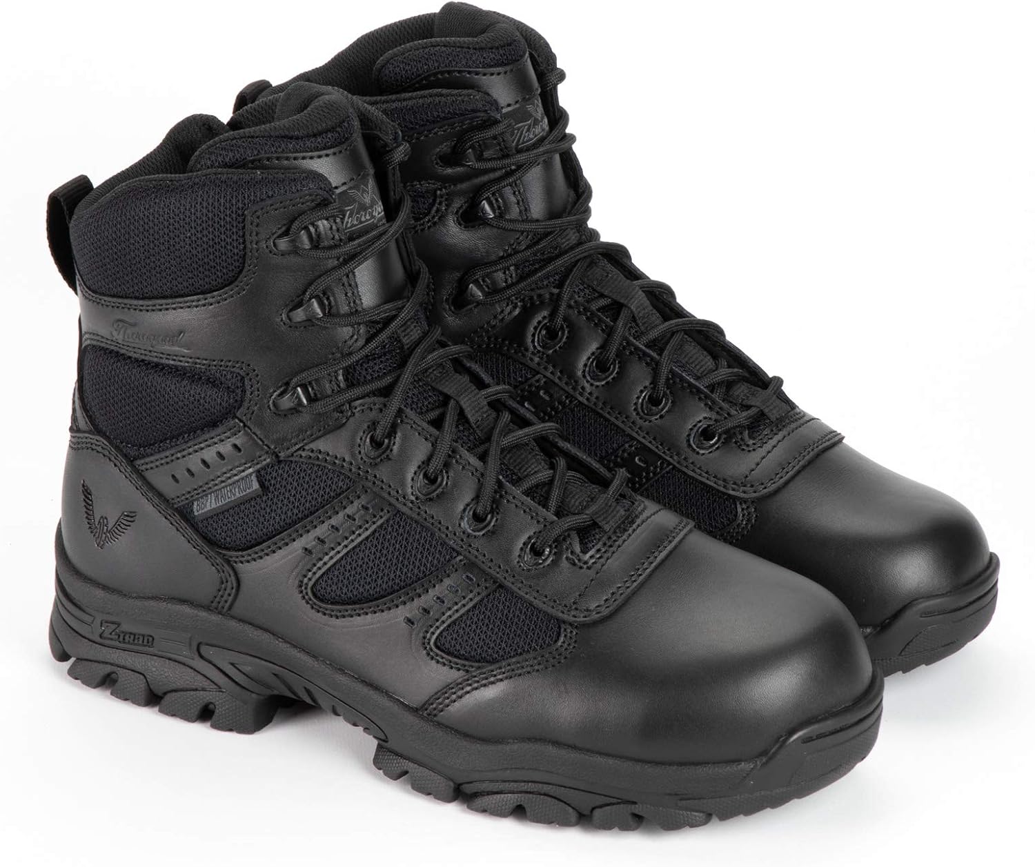 Thorogood Deuce 6” Waterproof Side-Zip Black Tactical Boots for Men and Women with Full-Grain Leather, Soft Toe, and Slip-Resistant Outsole; BBP & EH Rated - Image 5