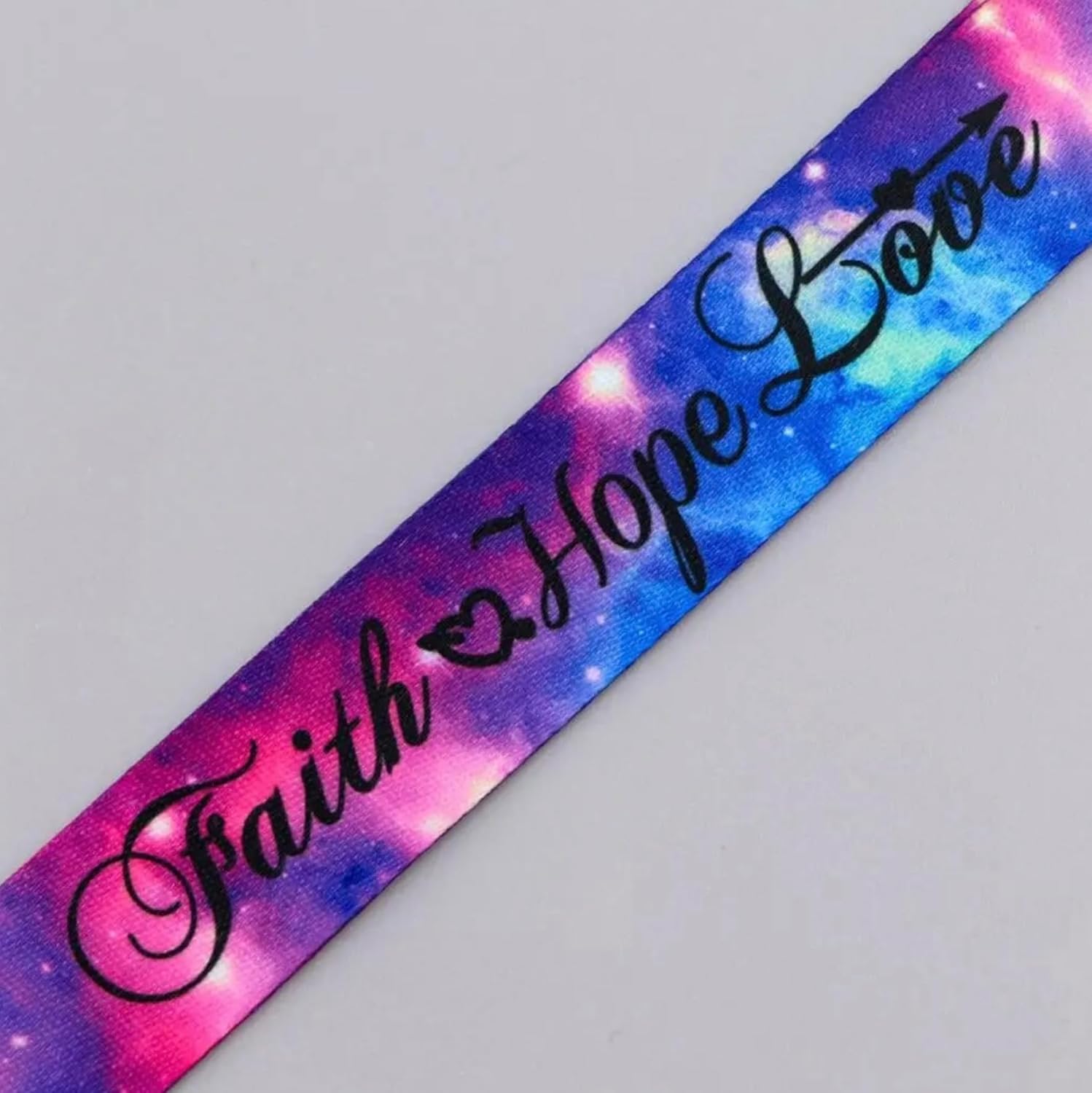 Pinstant Faith Hope Love Bible Verse 1 Corinthians 13:13 Jesus Christ God Christian Christianity Holy Cross 17.7" Neck Lanyard Keychain Holder ID Badge Mobile Phone Pin Strap - Image 3