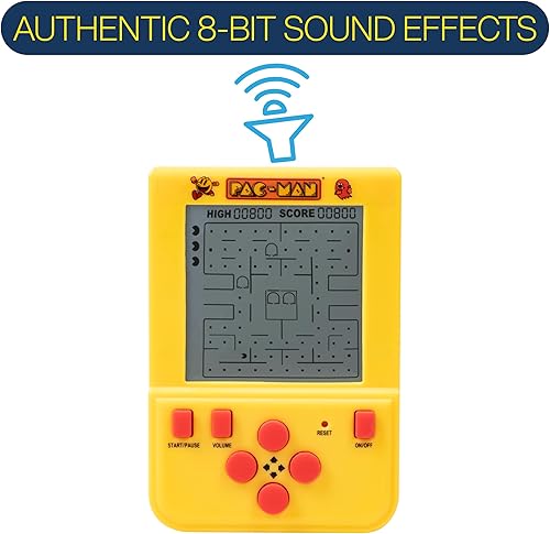 Miniatura 2 de Llavero de Juego de Pac-Man Mini Arcade – Juego LCD portátil con juego clásico de PAC-Man y sonidos, juguete de juego portátil retro, coleccionable