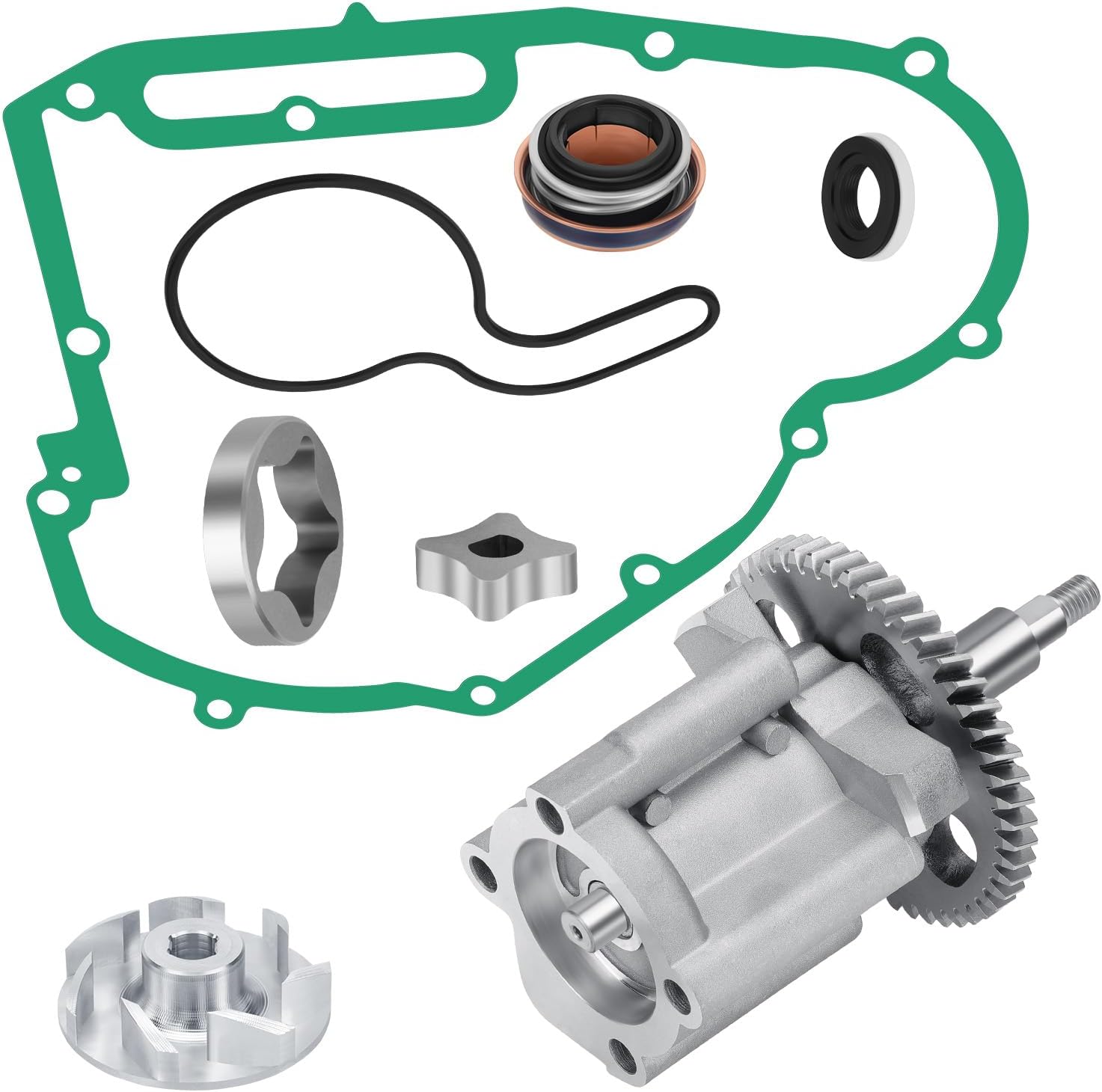 JAVIK Oil Water Pump kit Compatible with Polaris 2008-2014 RZR 800 2005-2014 Sportsman 700/MV7/800 2005-2016 Ranger 700/800 OEM# 2203012 2202699 1203155 5133852 5135094