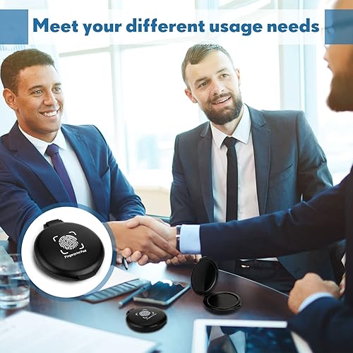 Miniatura 7 de 50 almohadillas de tinta de huellas dactilares, almohadilla de sello de huellas dactilares negras, mini almohadillas de huellas dactilares sin tinta