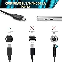 Vista 2 de SLE-TECH Cargador universal para Chromebook USB C de 65 W compatible con HP Chroembook Lenovo Thinkpad/Yoga Dell Chromebook 3100 Asus, Samsung