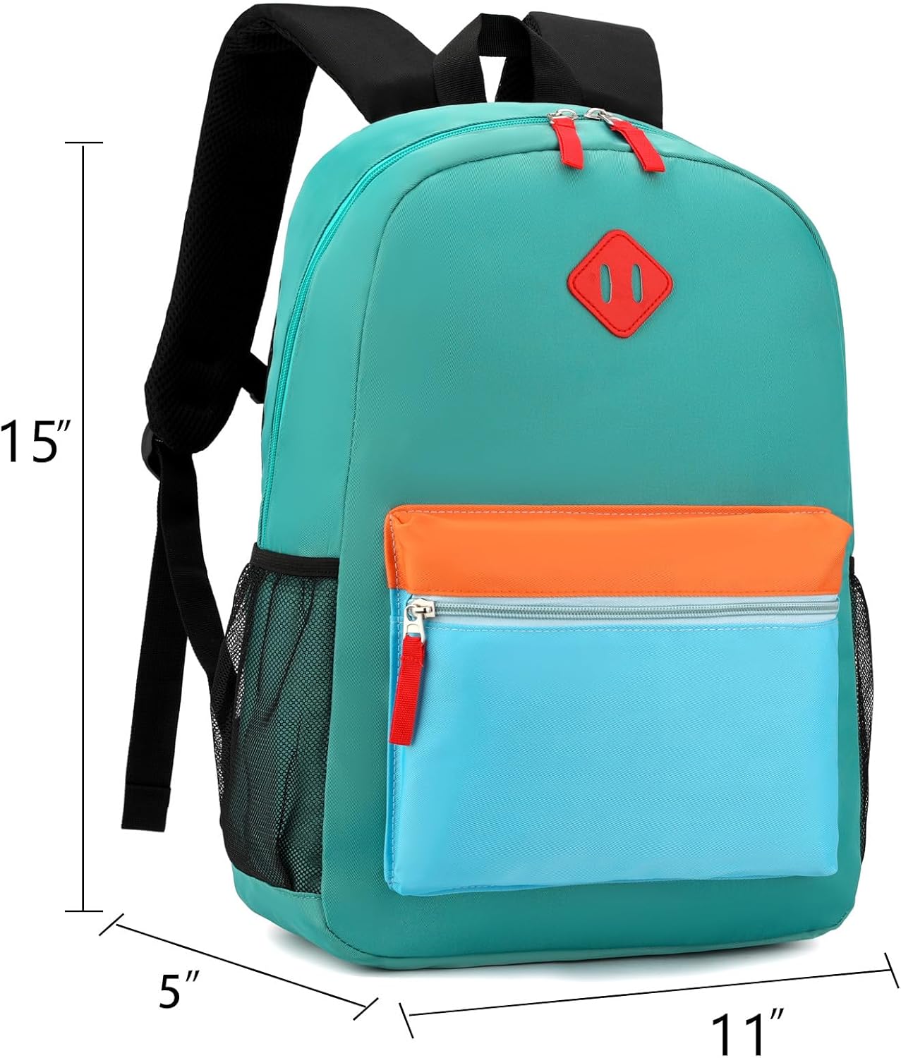 Toddler Backpack, Preschool Backpack for Kids Boys and Girls Kindergarten Preschool Bookbag with Chest Buckle 3-6 years (Lake Green Blue, Medium-15inch) - Image 6