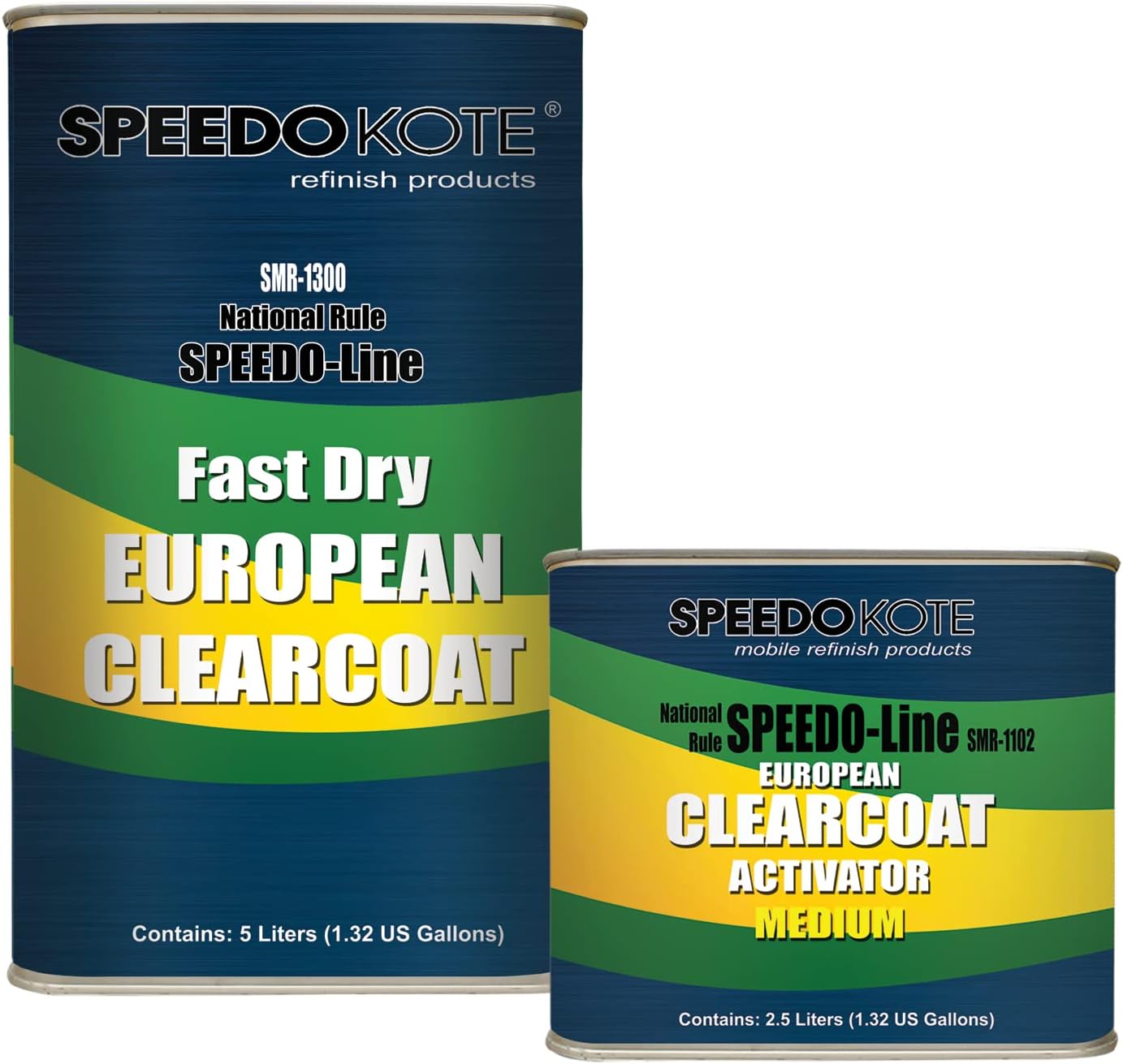 Speedokote Fast Cure European Clear Coat, SMR-1300/1102 7.5 Liter Euro Clearcoat w/Med Act.