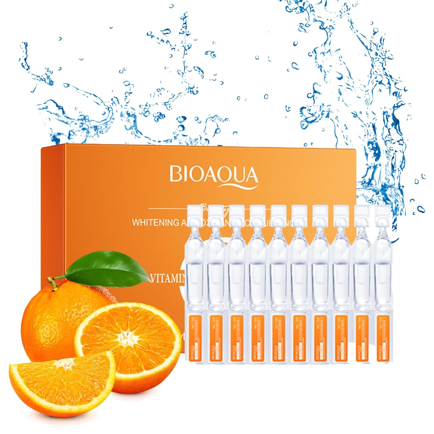 Okerker Vitamin C Serum for Face with Hyaluronic Acid – 1.5ml x 30PCS, Brightening Hydrating Facial Serum, Travel Size Skincare for Glowing Skin(1.52 Fl Oz (Pack of 1))